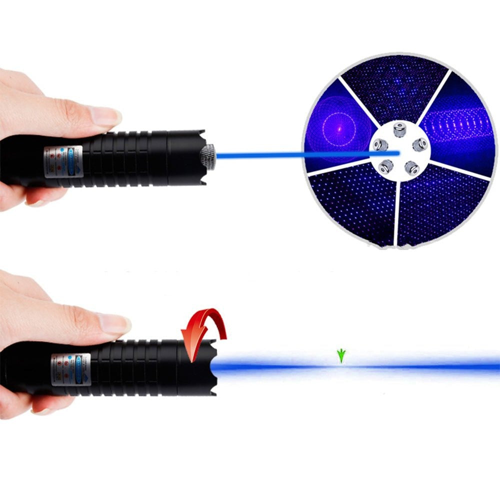 Blue Metal Outdoor Laser Flashlight