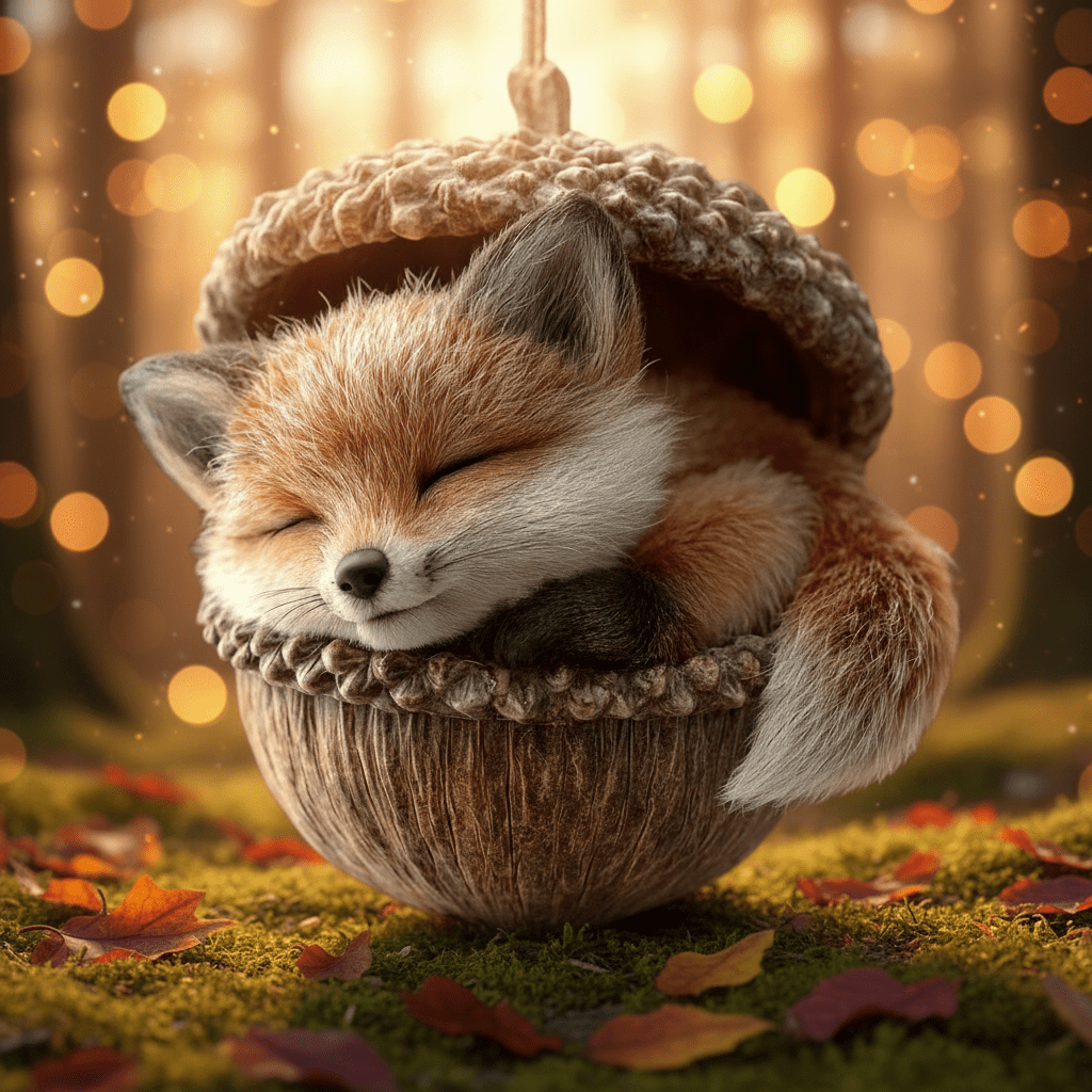 Forest Christmas Tree Baubles Animals Holiday Decoration