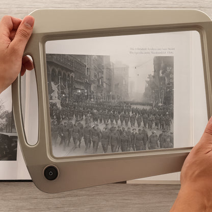 LED Floor Lamp with Magnifying Glass for Reading