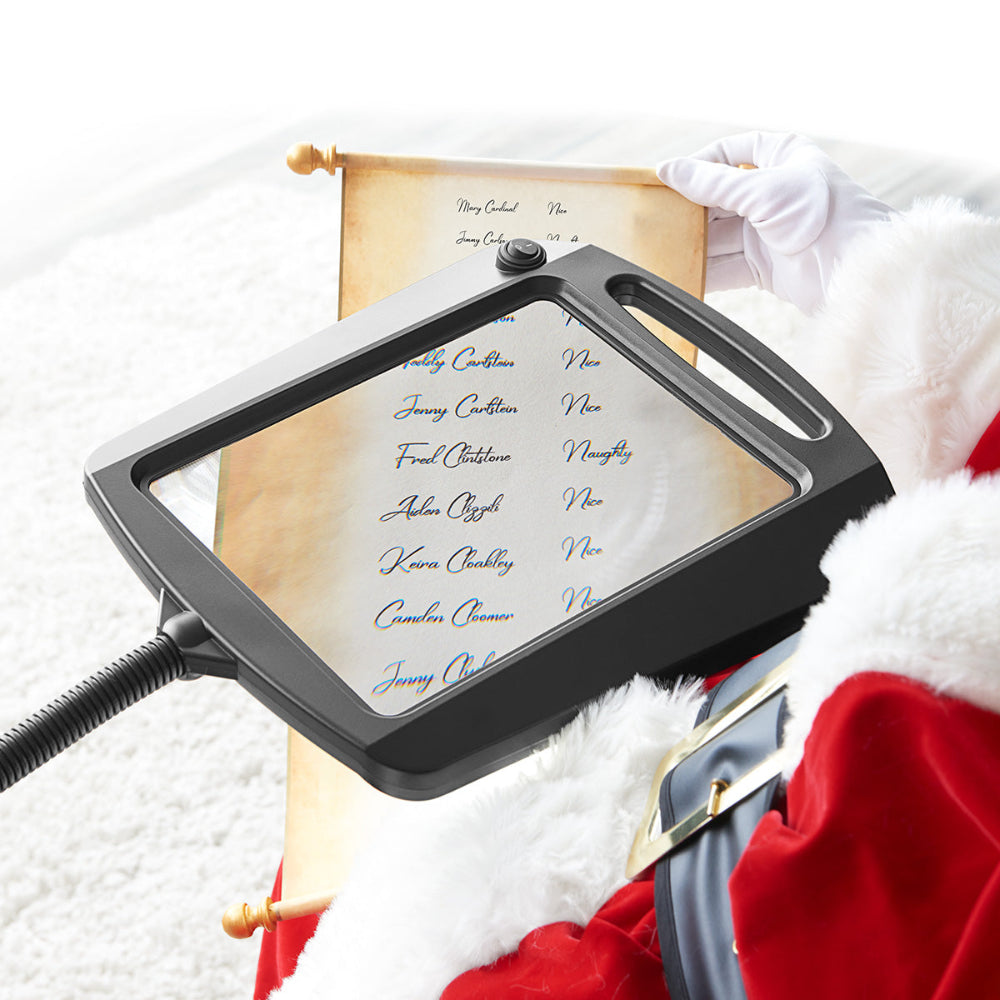 LED Floor Lamp with Magnifying Glass for Reading