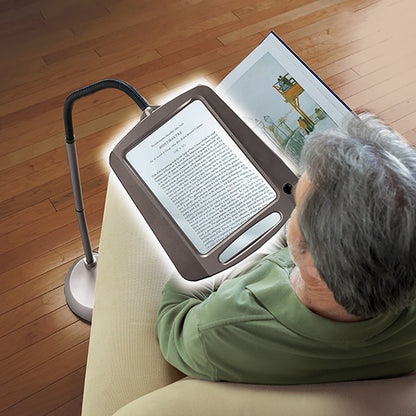 LED Floor Lamp with Magnifying Glass for Reading