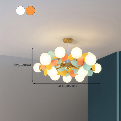 Luksusowa Szklana I Metalowa Lampa Wisząca | Wielokolorowa
