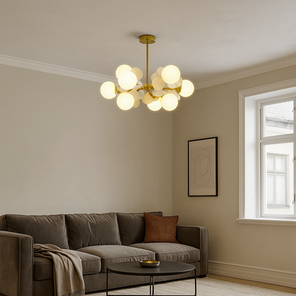 Luksusowa Szklana I Metalowa Lampa Wisząca | Wielokolorowa