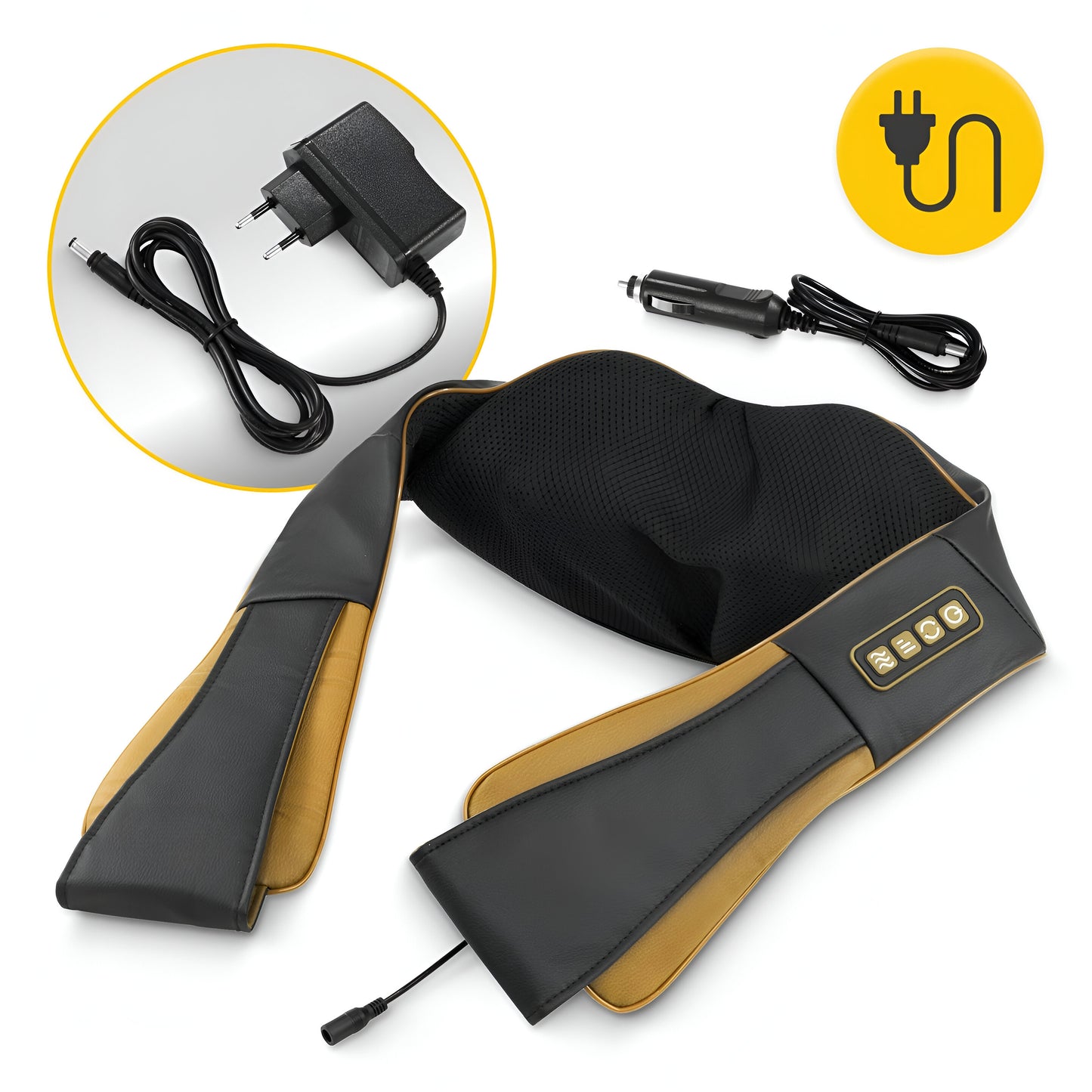 Heated Adjustable Belt Massager for Neck, Back, and Body