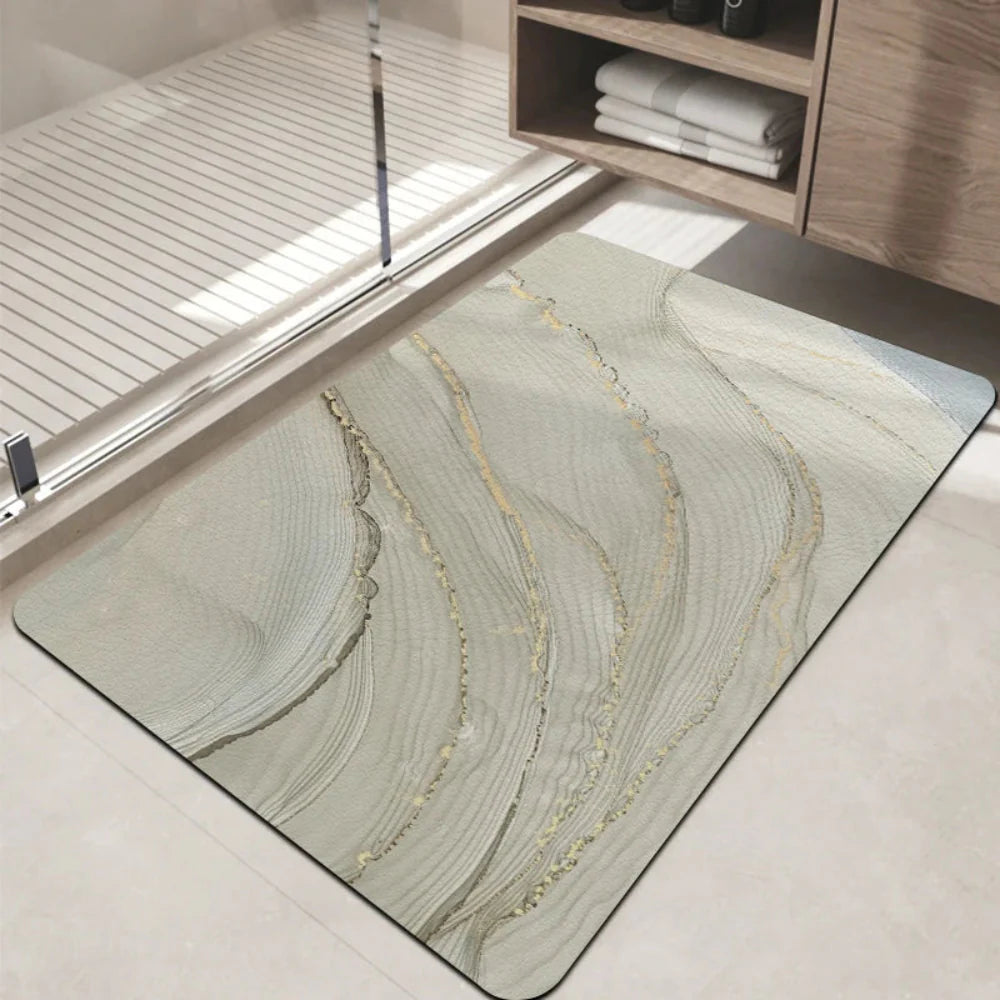 Bathroom Mat Diatomaceous Non-Slip Marble