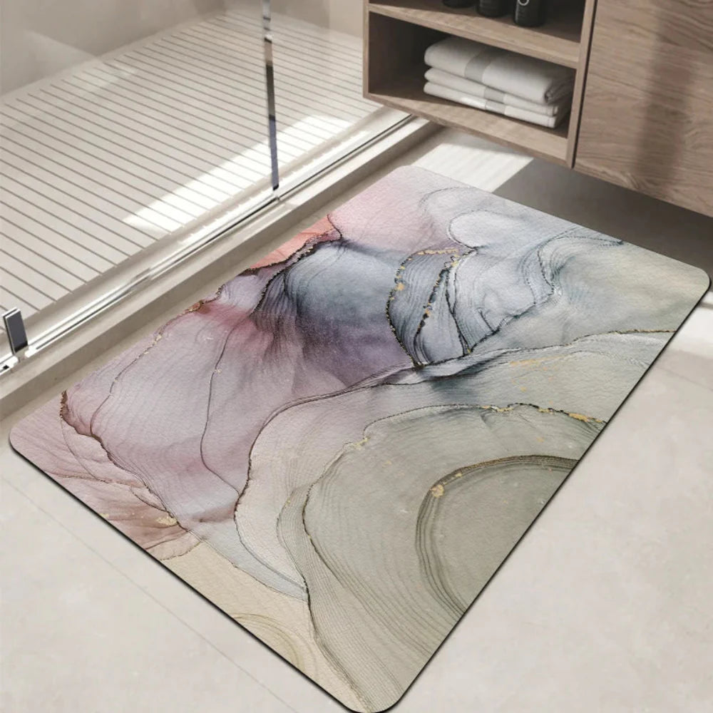 Bathroom Mat Diatomaceous Non-Slip Marble