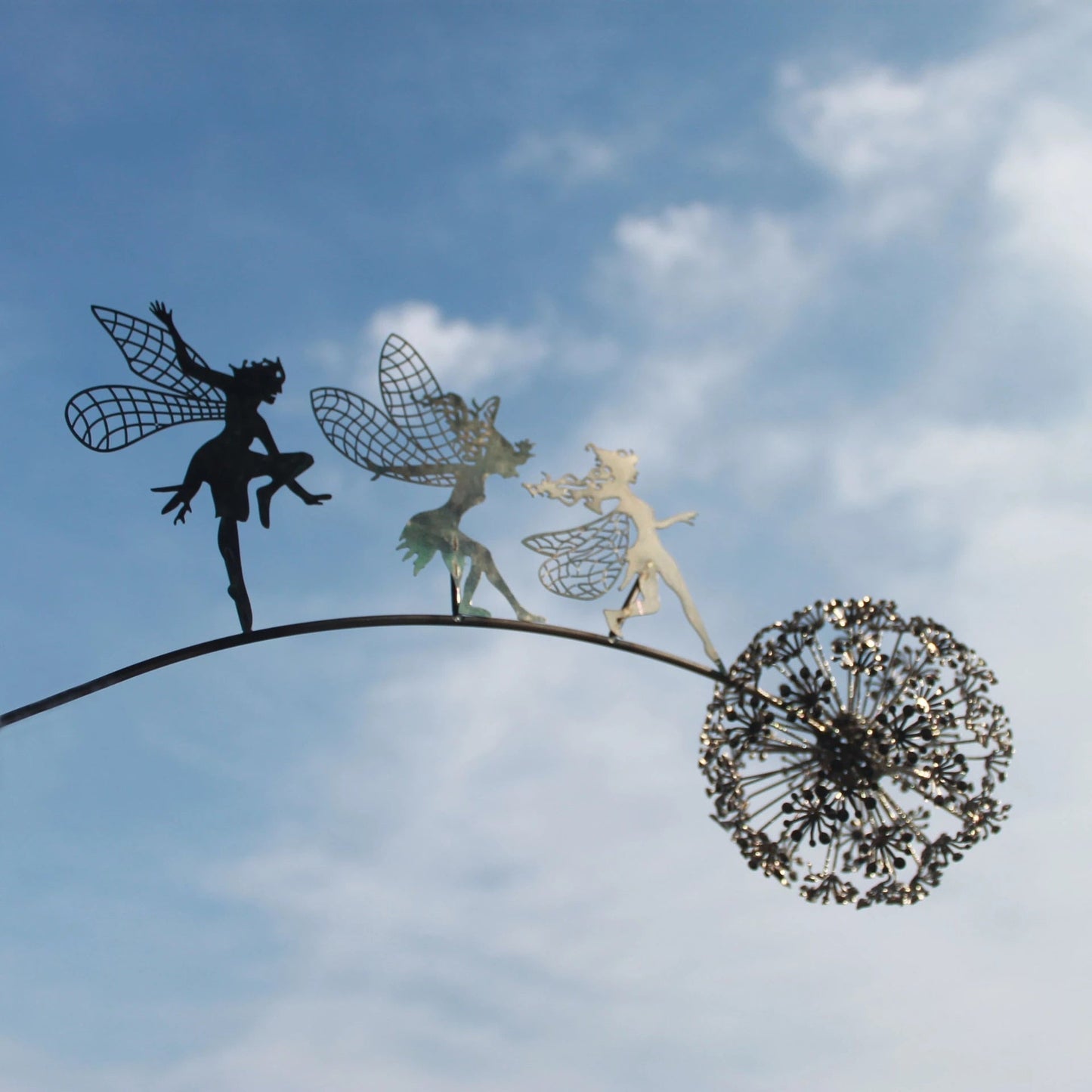 Metal Fairy Garden Sculptures Outdoor Decorative Yard Art - Image 7