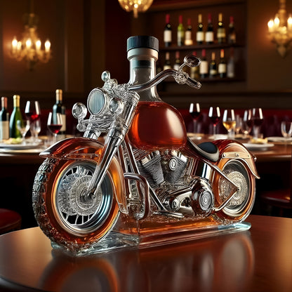 Motorcycle Glass Decanter Decorative Alcohol Container