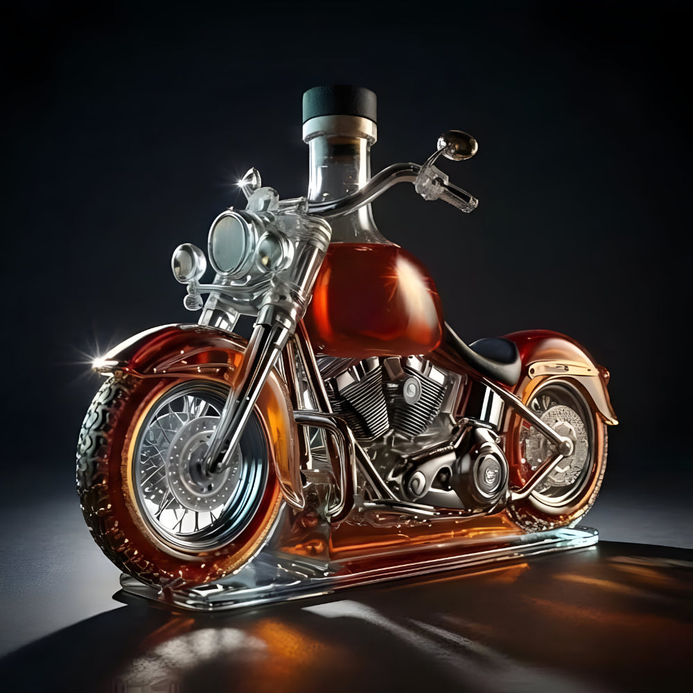 Motorcycle Glass Decanter Decorative Alcohol Container