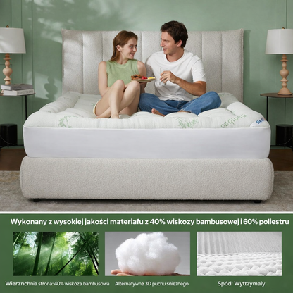 Quilted Mattress Cover Pillow Top Antiallergic