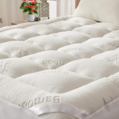 Quilted Mattress Cover Pillow Top Antiallergic