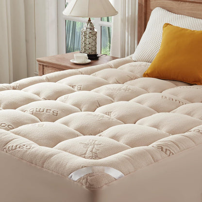 Quilted Mattress Cover Pillow Top Antiallergic