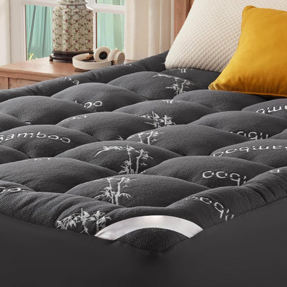 Quilted Mattress Cover Pillow Top Antiallergic