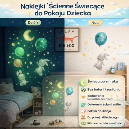 Glowing Wall Stickers Children's Room Night