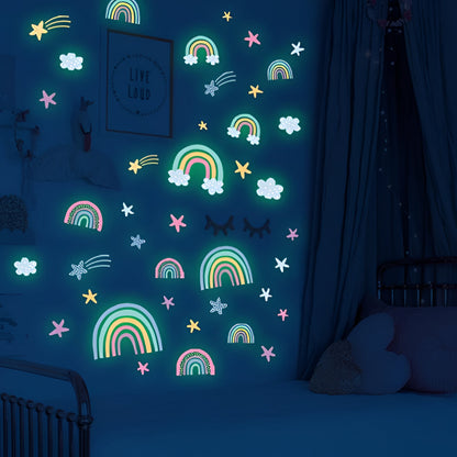 Glowing Wall Stickers Children's Room Night