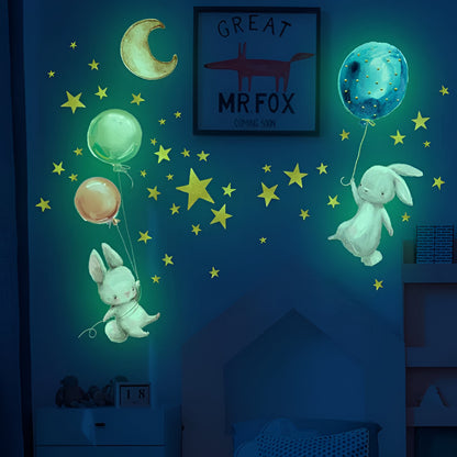 Glowing Wall Stickers Children's Room Night
