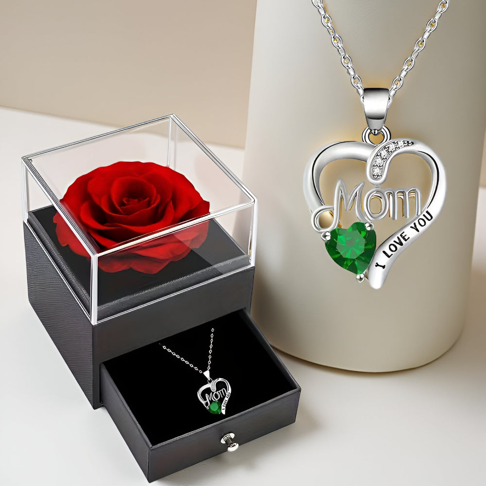 Women's Silver Necklace Heart Elegant with Zirconia