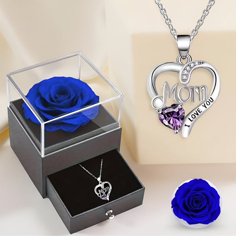 Women's Silver Necklace Heart Elegant with Zirconia