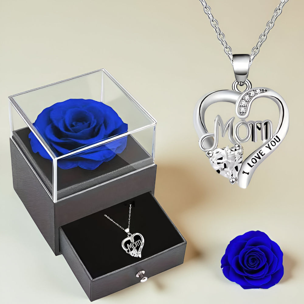 Women's Silver Necklace Heart Elegant with Zirconia