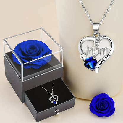 Women's Silver Necklace Heart Elegant with Zirconia