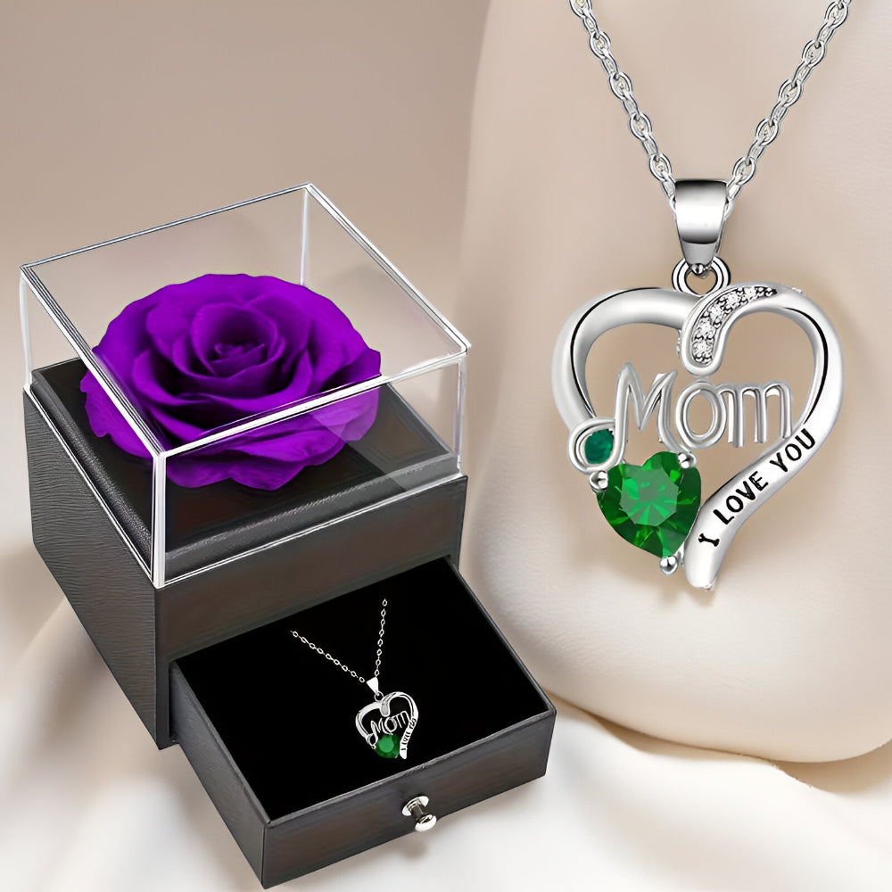 Women's Silver Necklace Heart Elegant with Zirconia