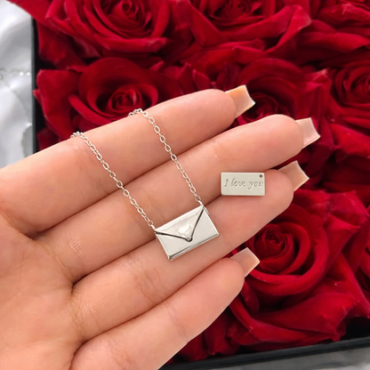 Envelope Minimalist Metal Necklace