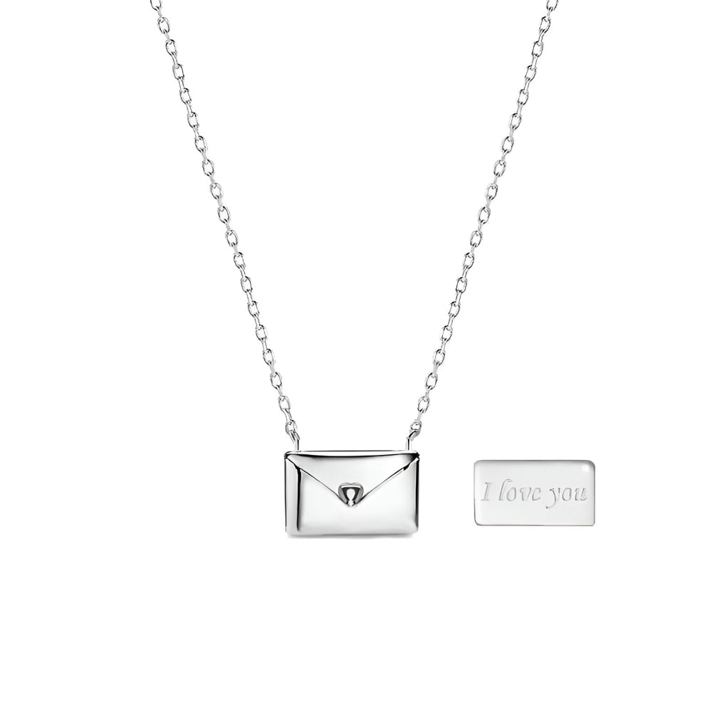 Envelope Minimalist Metal Necklace