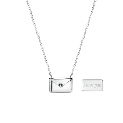 Envelope Minimalist Metal Necklace