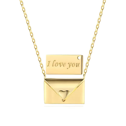 Envelope Minimalist Metal Necklace