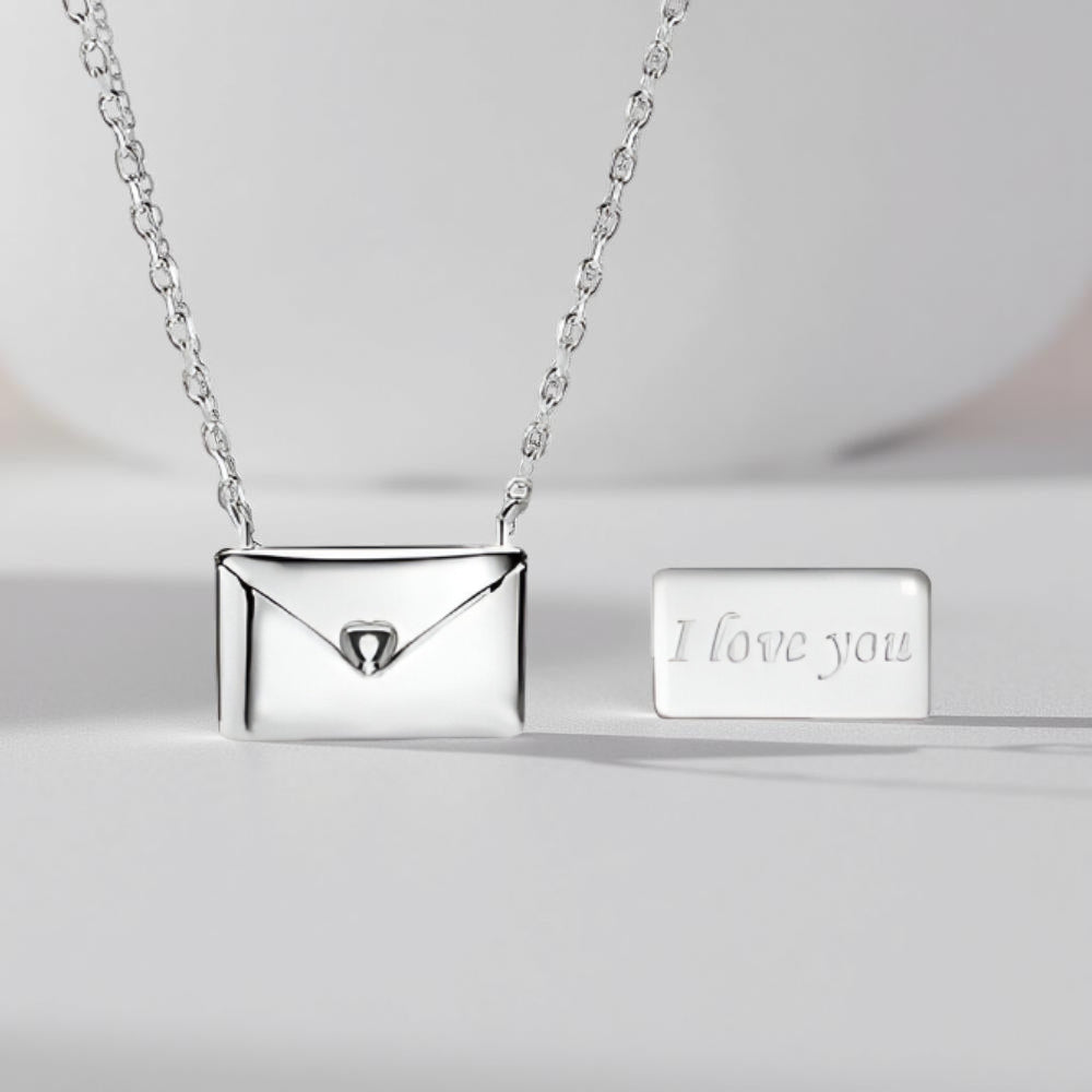 Envelope Minimalist Metal Necklace