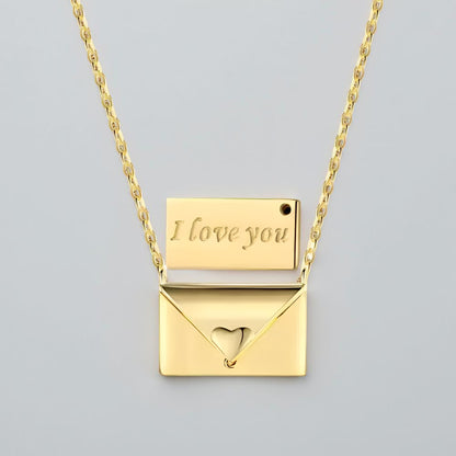 Envelope Minimalist Metal Necklace