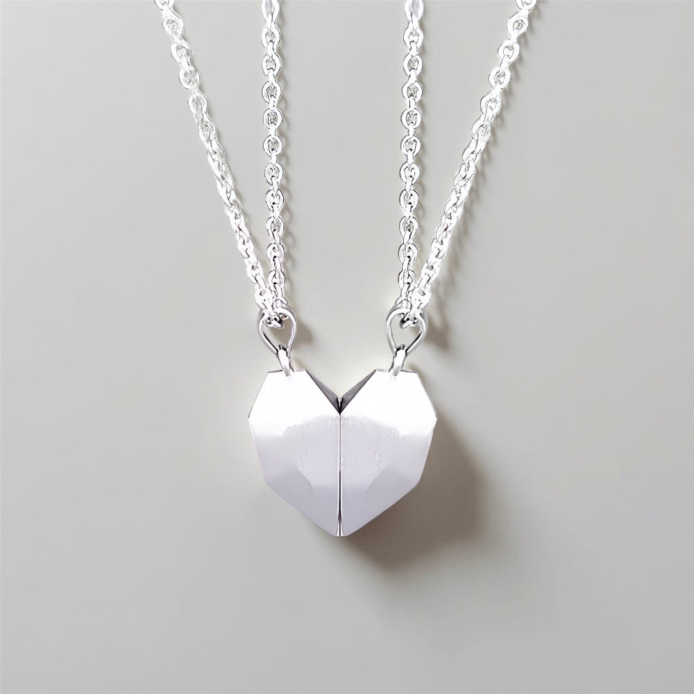 Magnetic Pair Heart Necklace Modern