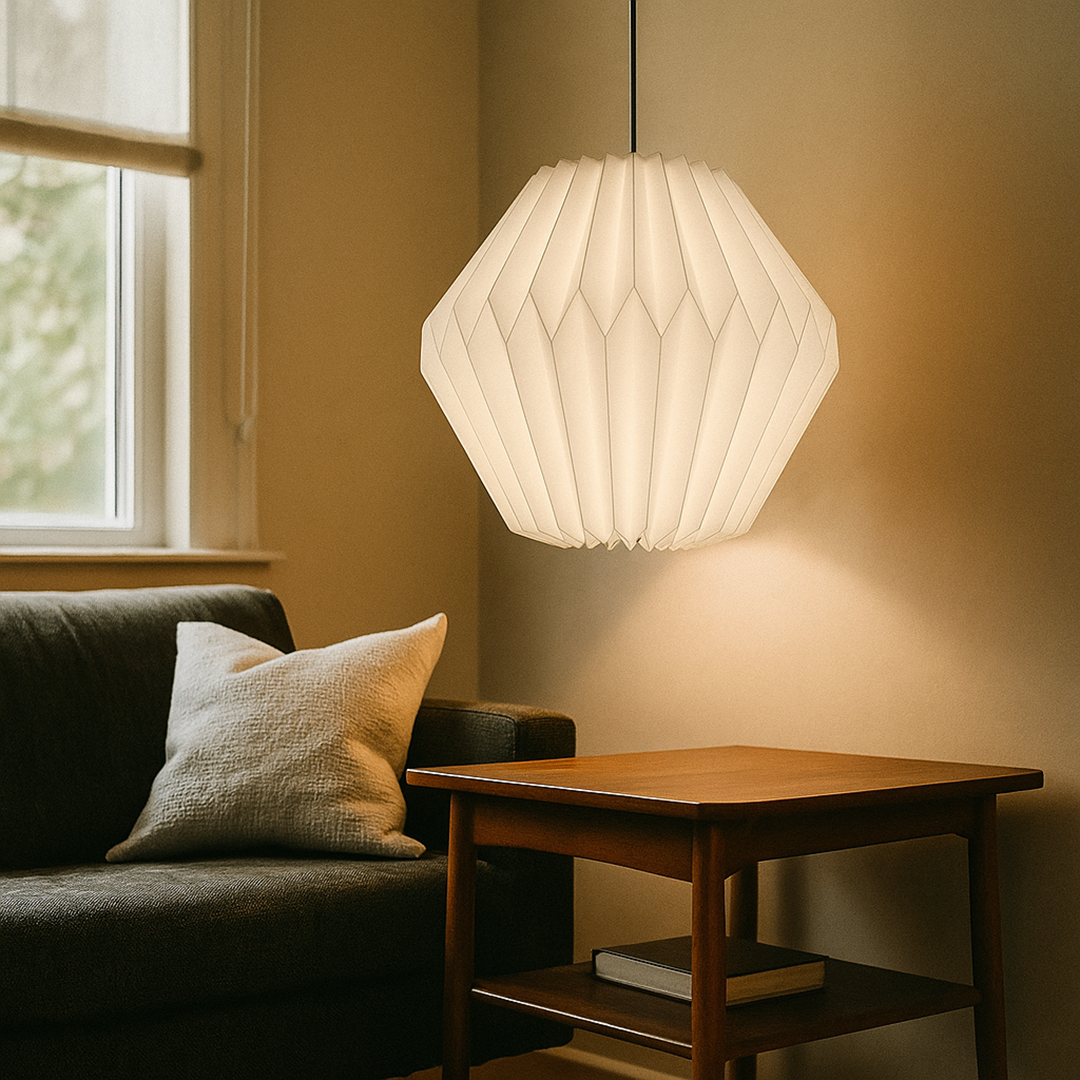 Nordycki Lampion Z Papierowym Kloszem | Stylowy