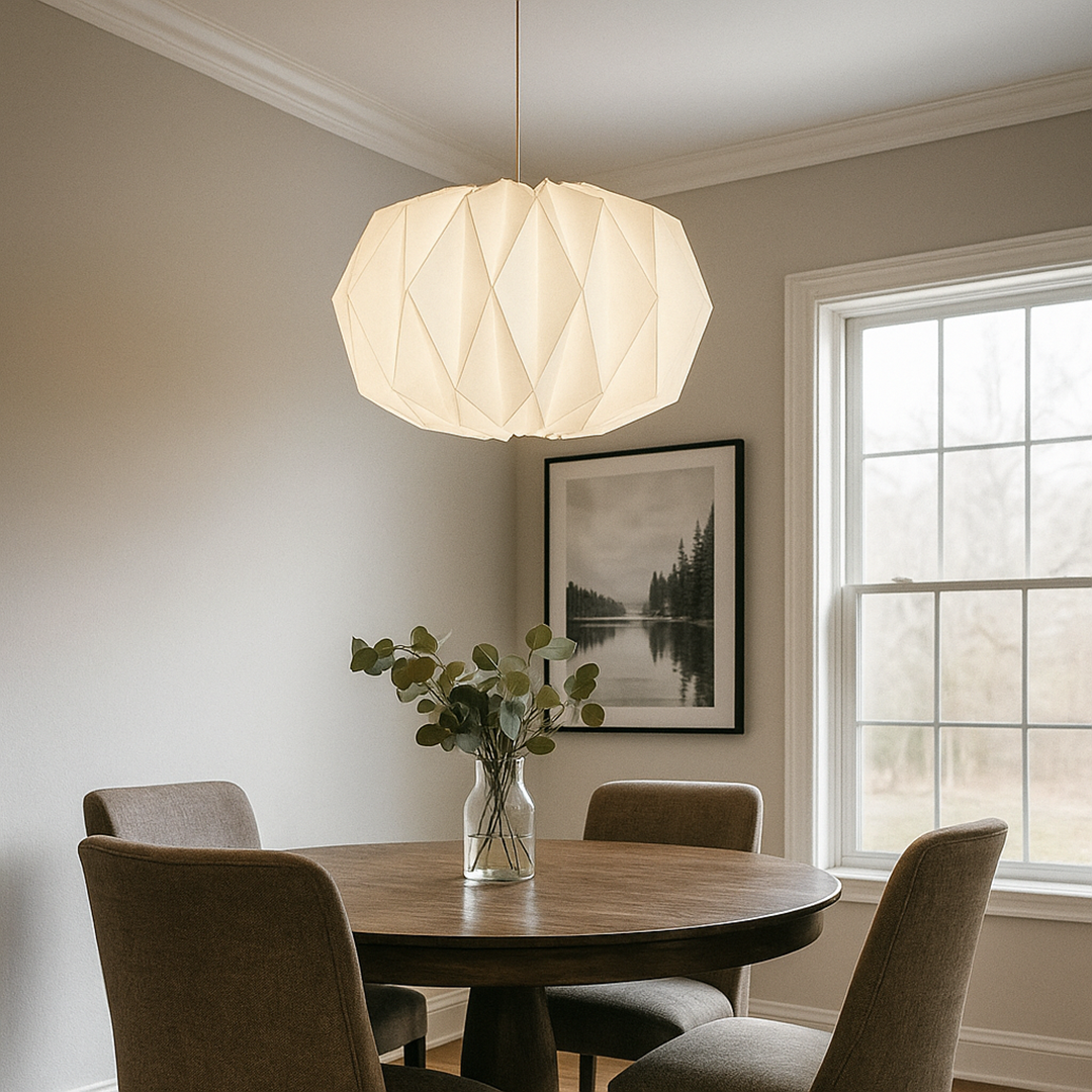 Nordycki Lampion Z Papierowym Kloszem | Stylowy