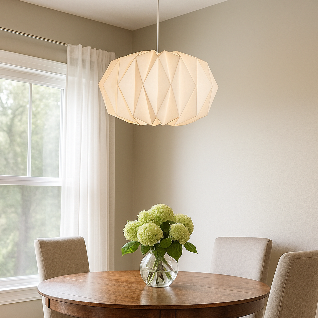 Nordycki Lampion Z Papierowym Kloszem | Stylowy