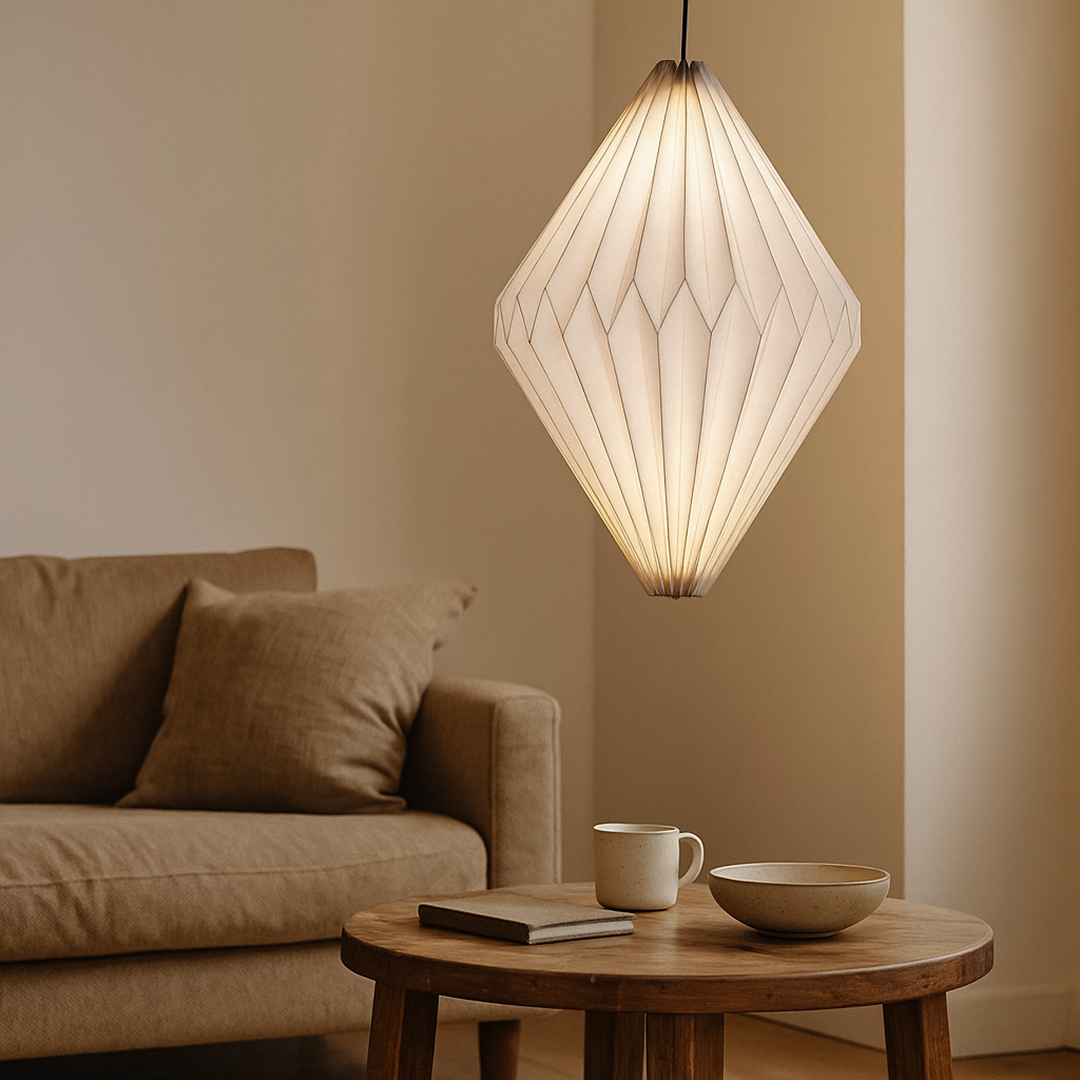 Nordycki Lampion Z Papierowym Kloszem | Stylowy