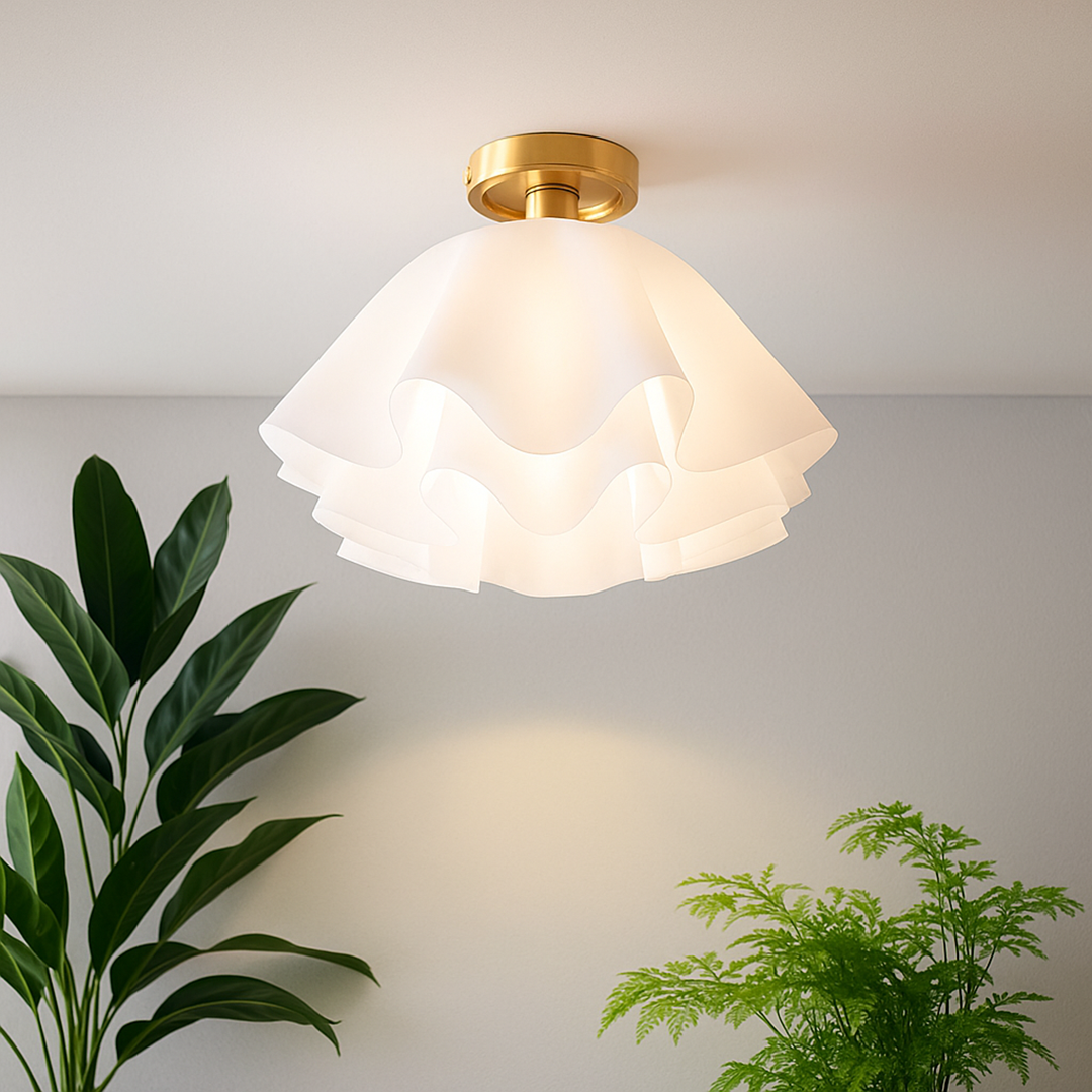 Nowoczesna Biała Lampa Sufitowa | Nowoczesne Wnętrze