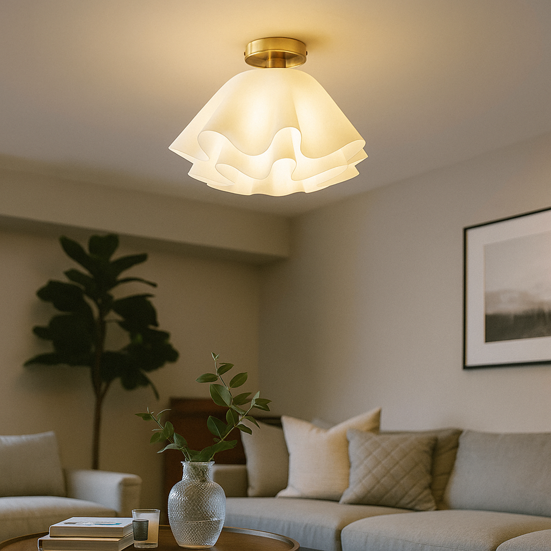 Nowoczesna Biała Lampa Sufitowa | Nowoczesne Wnętrze