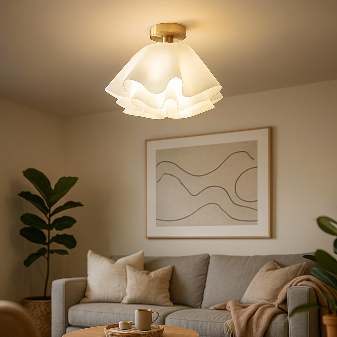 Nowoczesna Biała Lampa Sufitowa | Nowoczesne Wnętrze