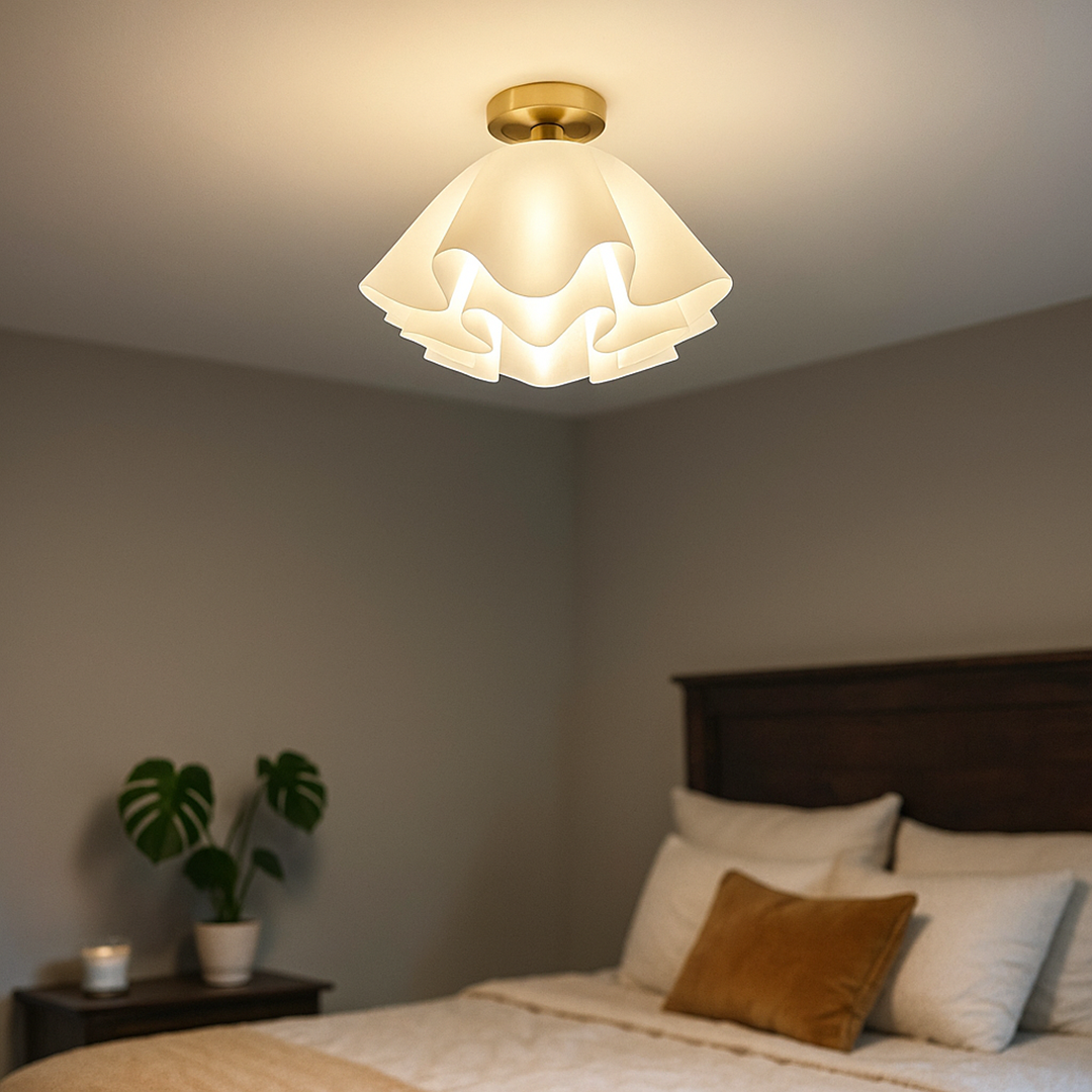 Nowoczesna Biała Lampa Sufitowa | Nowoczesne Wnętrze