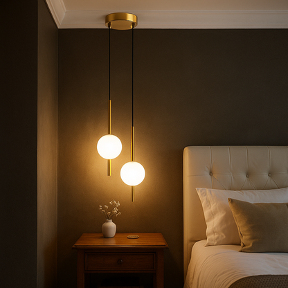 Nowoczesna Lampa Wisząca | Sypialnia