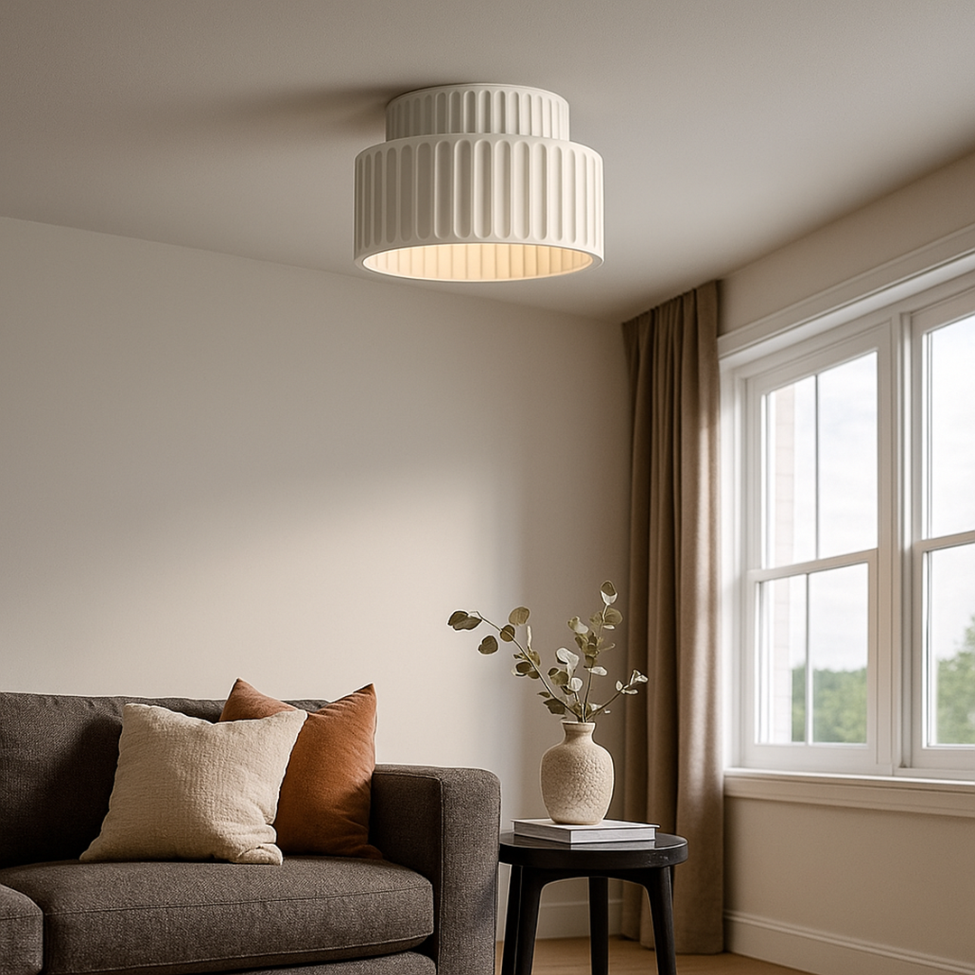 Nowoczesna Lampa Wisząca W Kolorze Kremowym | Stylowa