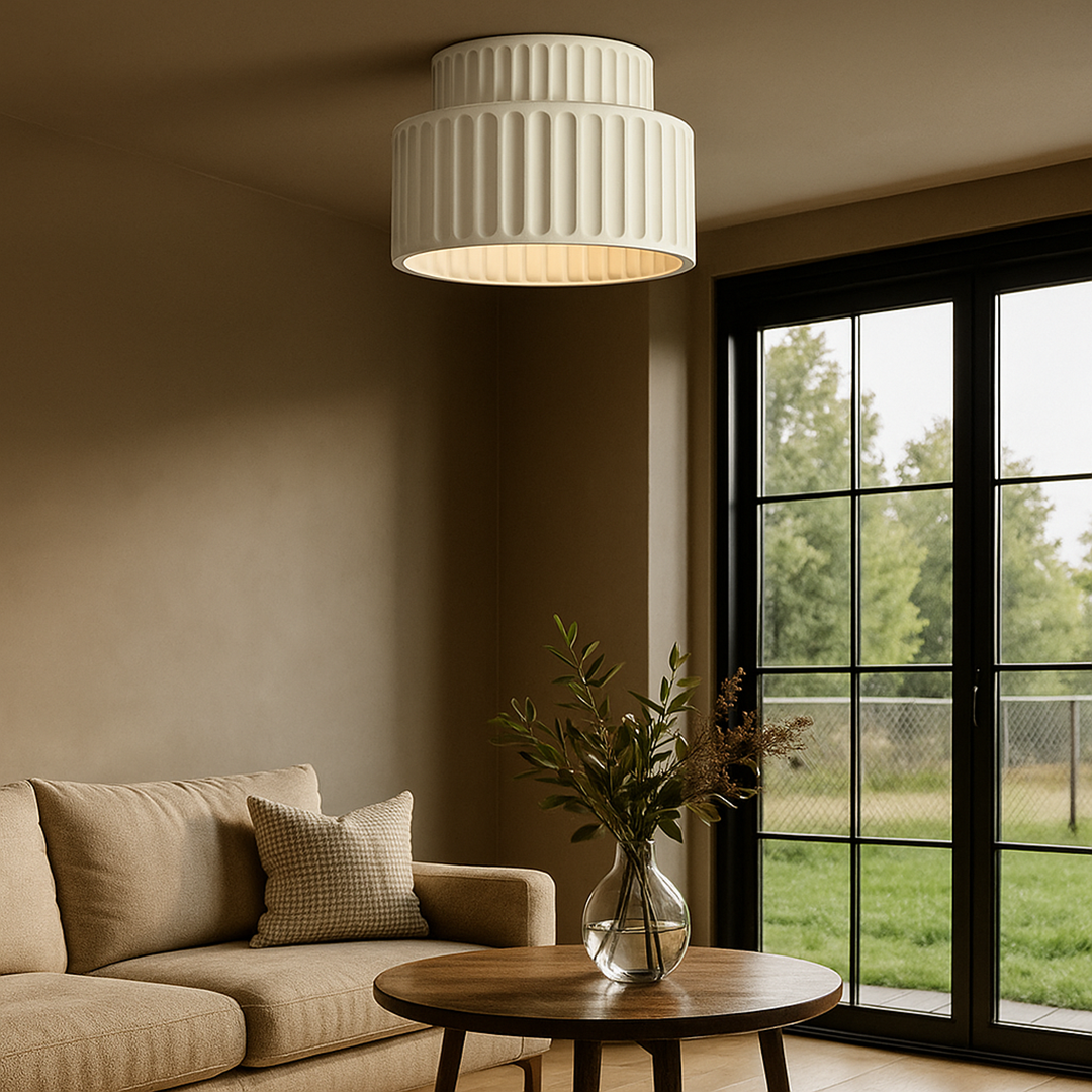 Nowoczesna Lampa Wisząca W Kolorze Kremowym | Stylowa