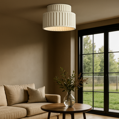 Nowoczesna Lampa Wisząca W Kolorze Kremowym | Stylowa