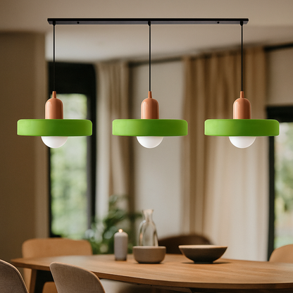 Nowoczesna Lampa Wisząca z 3 Szklanymi Kloszami | Skandynawski Design