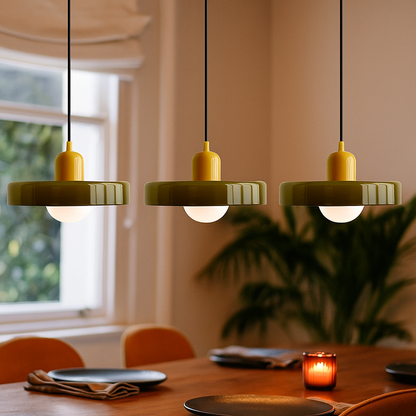 Nowoczesna Lampa Wisząca z 3 Szklanymi Kloszami | Skandynawski Design