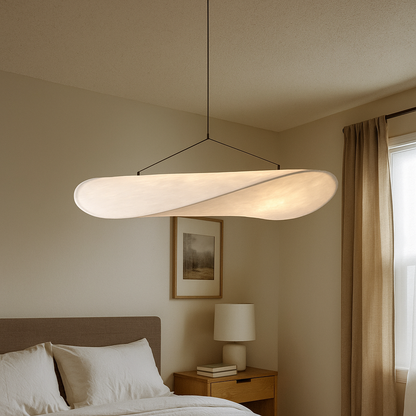 Nowoczesna Rzeźbiarska Lampa Wisząca Z Jedwabiu | Artystyczny Design