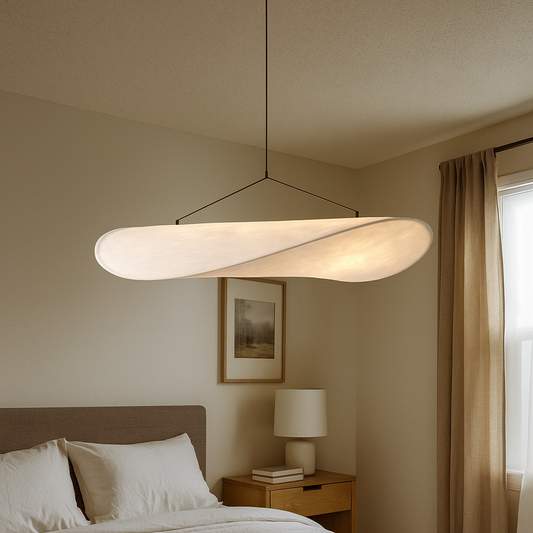 Nowoczesna Rzeźbiarska Lampa Wisząca Z Jedwabiu | Artystyczny Design