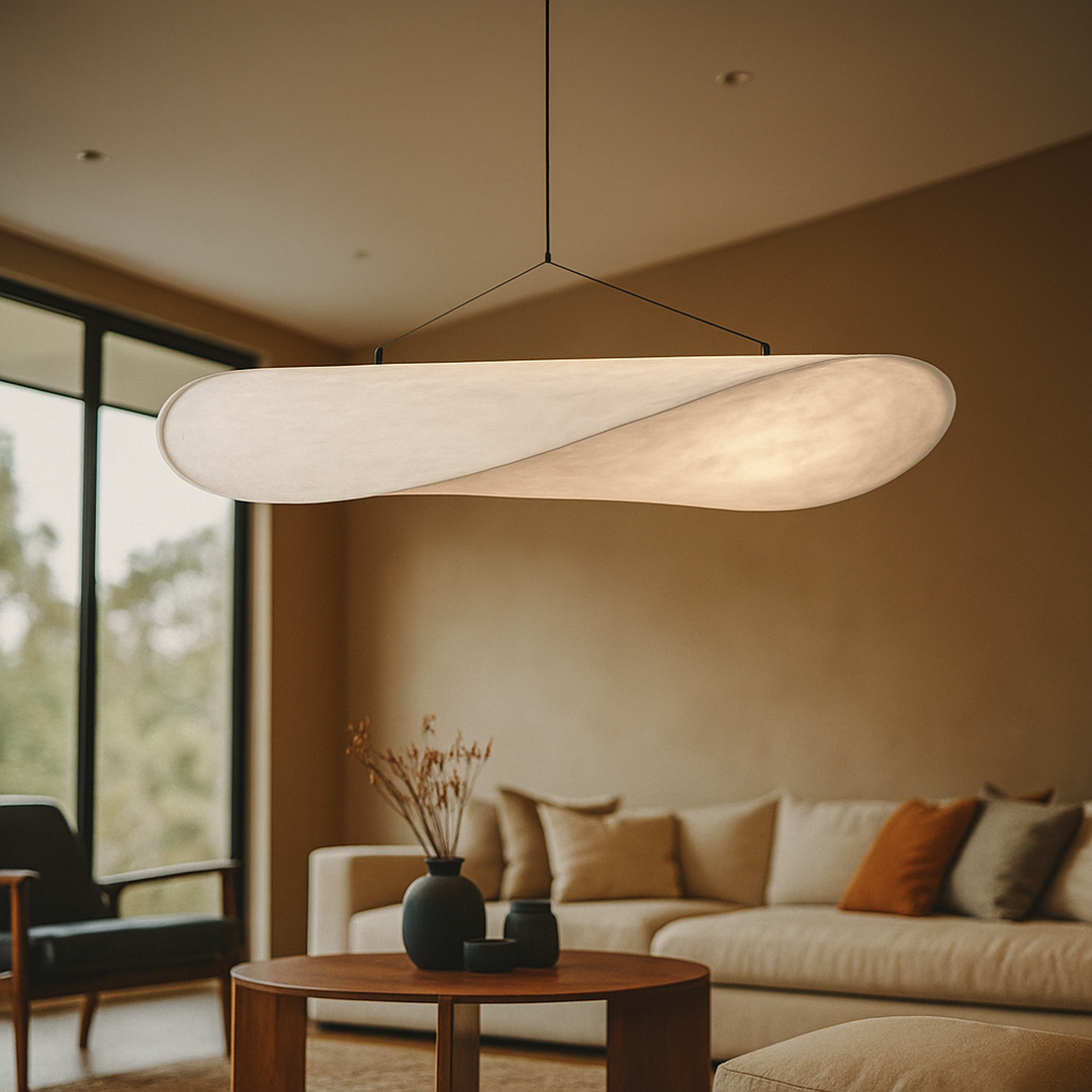 Nowoczesna Rzeźbiarska Lampa Wisząca Z Jedwabiu | Artystyczny Design