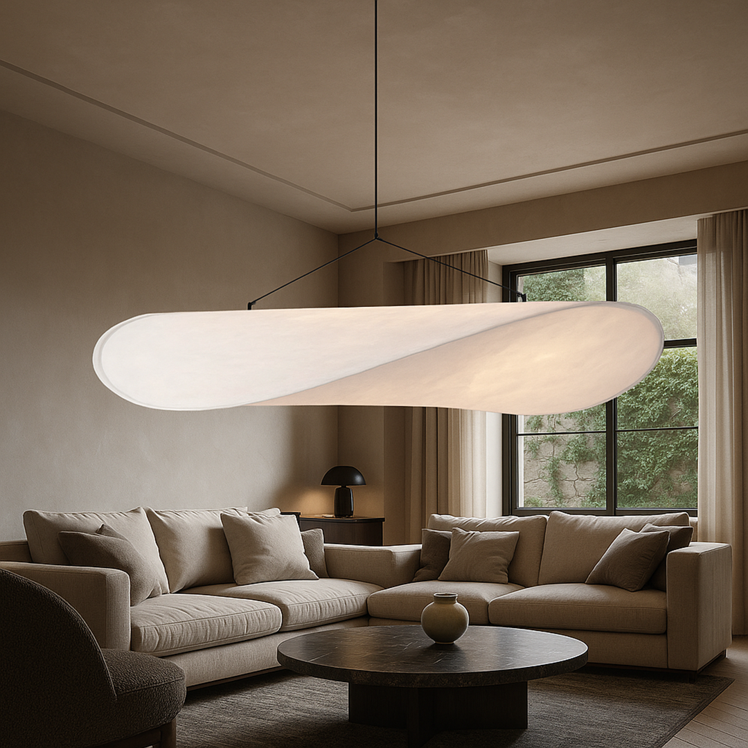 Nowoczesna Rzeźbiarska Lampa Wisząca Z Jedwabiu | Artystyczny Design